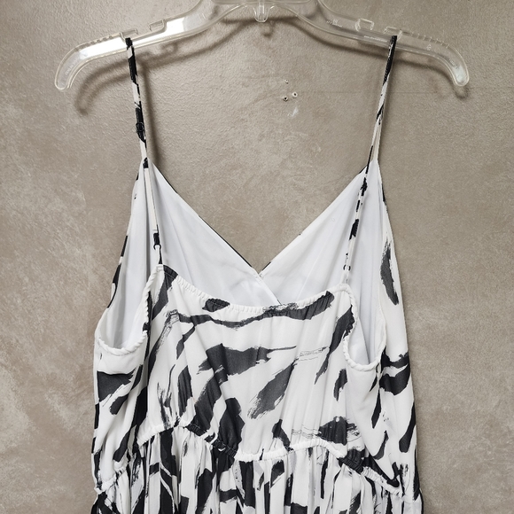 Nine West Sleeveless Black/White Zebra Print Pleated Bottom Dress Size XL - Picture 6 of 9